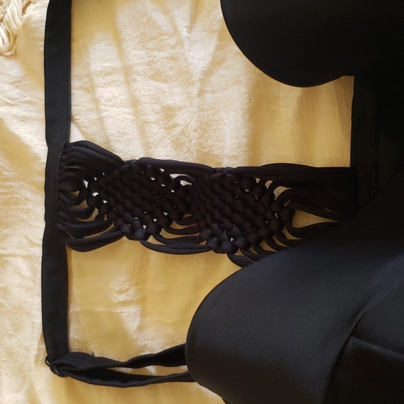 Swim by Cacique black racerback under wire bikini top bra size 44DD - Picture 3 of 6